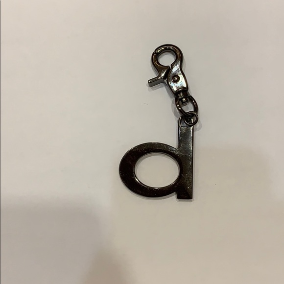 Bebe Metal Gray Crystal Jeweled Keychain - Picture 3 of 4